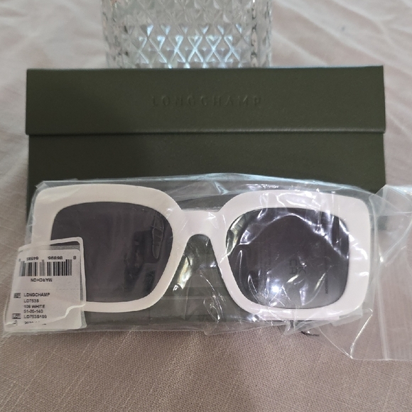 Longchamp Accessories - Longchamp White Sunglasses *NEW IN CASE*